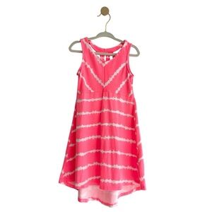 Carter's Vibrant Pink & White Striped Tie-Dye Sleeveless Dress, Toddler Girls 3T